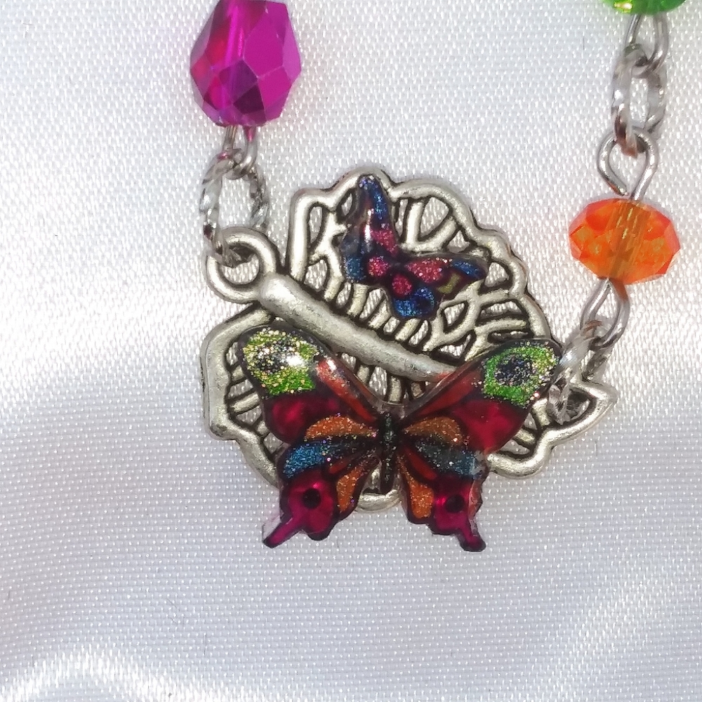 Handmade butterfly necklace